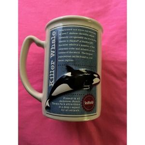Sea World Coffee Mug Raised 3D Orca Whale - Ocean Life